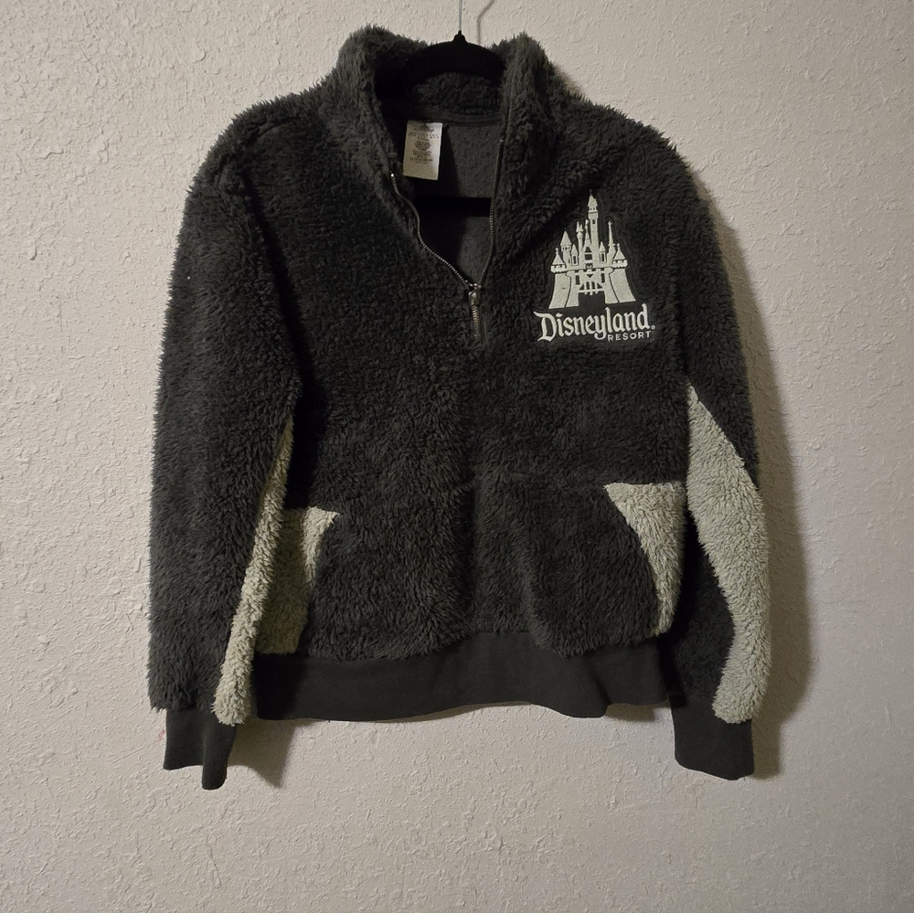Disney Gray Fleece Pullover with Castle Logo